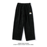 Spring and Summer Unisex Corduroy Straight Casual Pants – Wide-Leg Cotton Trousers